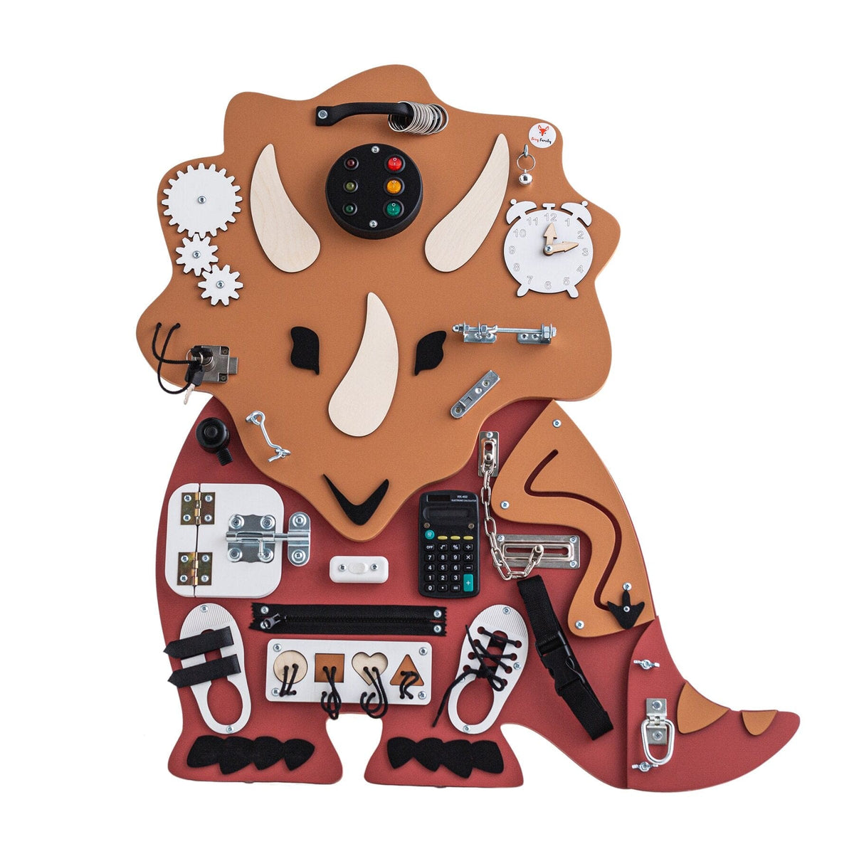 Busy Board Activity Board Montessori Busy Board Dinosaurier - Triceratops
