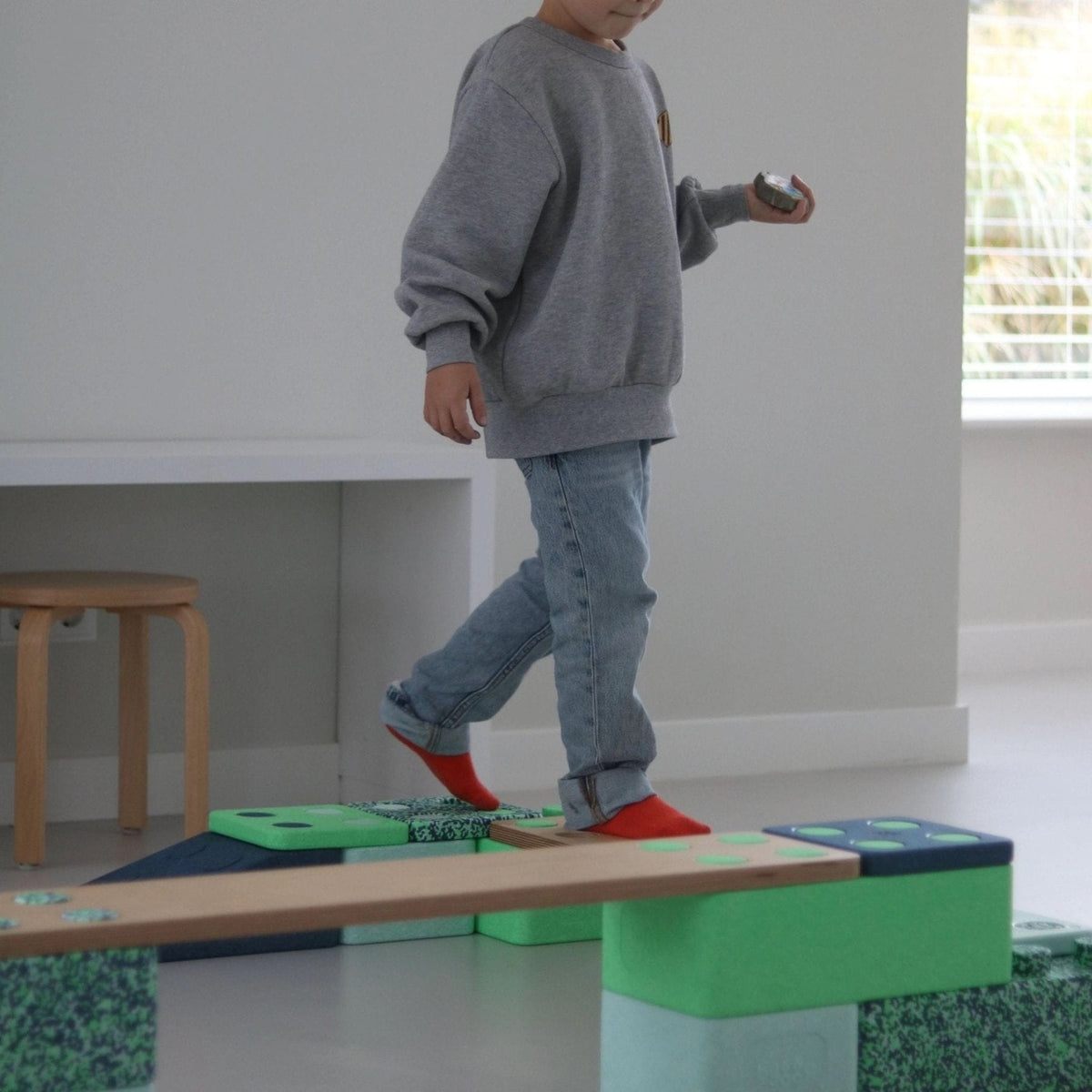 Balancierbretter bygge Brett FYR, Bank und Parcours-Element aus Holz