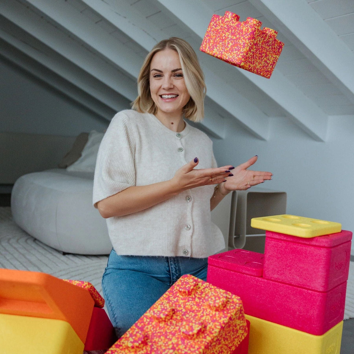 Konstruktionsspielzeug KREATIVFYR Special Edition 24 XXL Schaumstoffbausteine | bygge