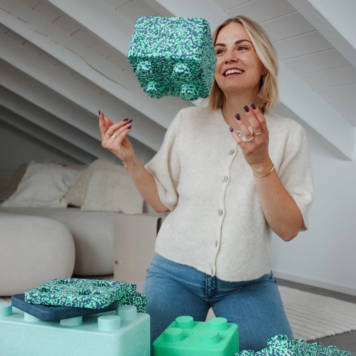 Konstruktionsspielzeug KREATIVFYR Special Edition 24 XXL Schaumstoffbausteine | bygge