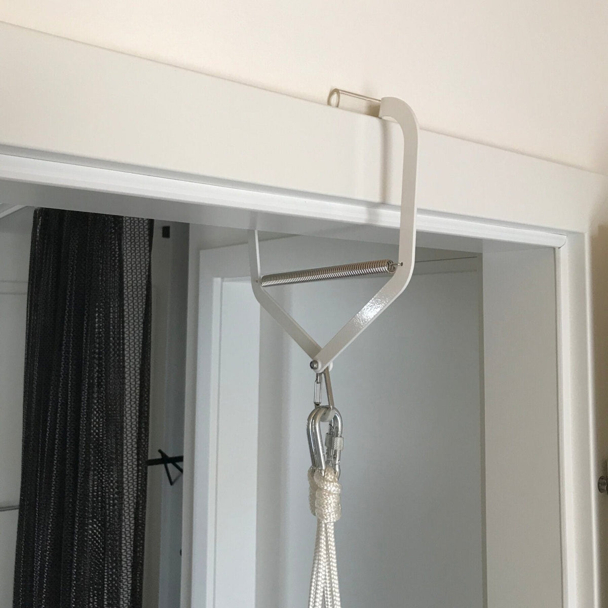 Schaukel Premium Babyschaukel Leinenkissen Beige Gestreift