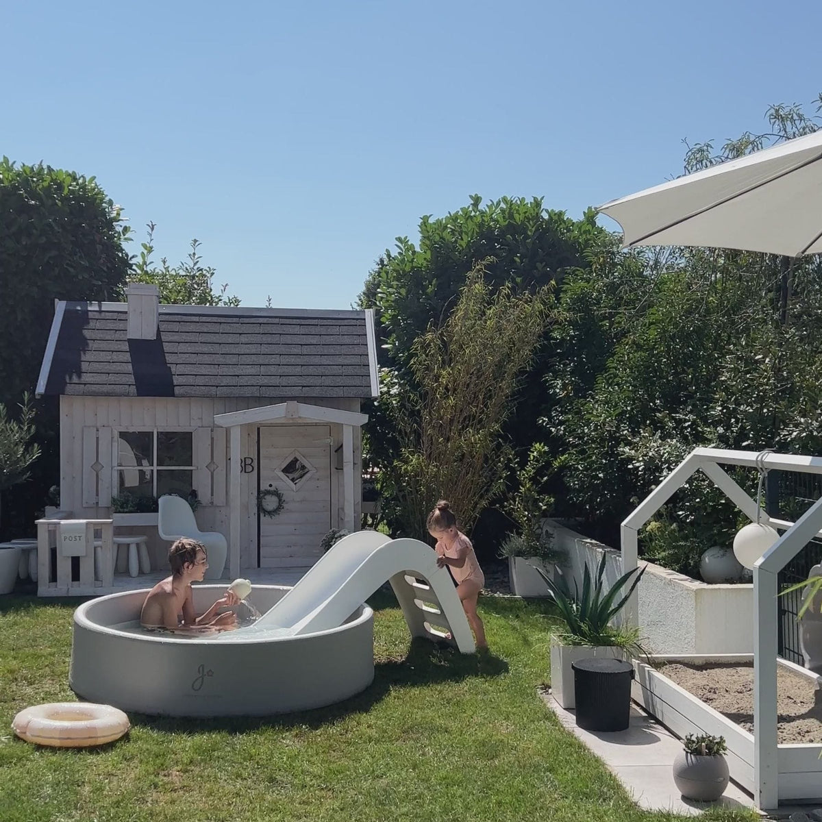 Outdoormöbel Jupiduu Pool – Aufblasbares Kinderbecken aus Drop-Stitch-Gewebe Kinderpool