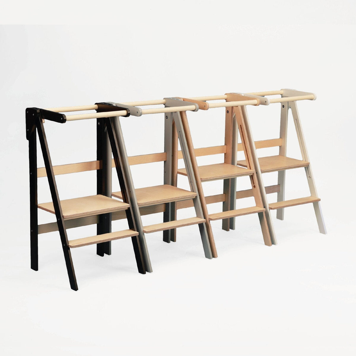 Learning Tower Faltbarer Montessori Naturholz Lernturm