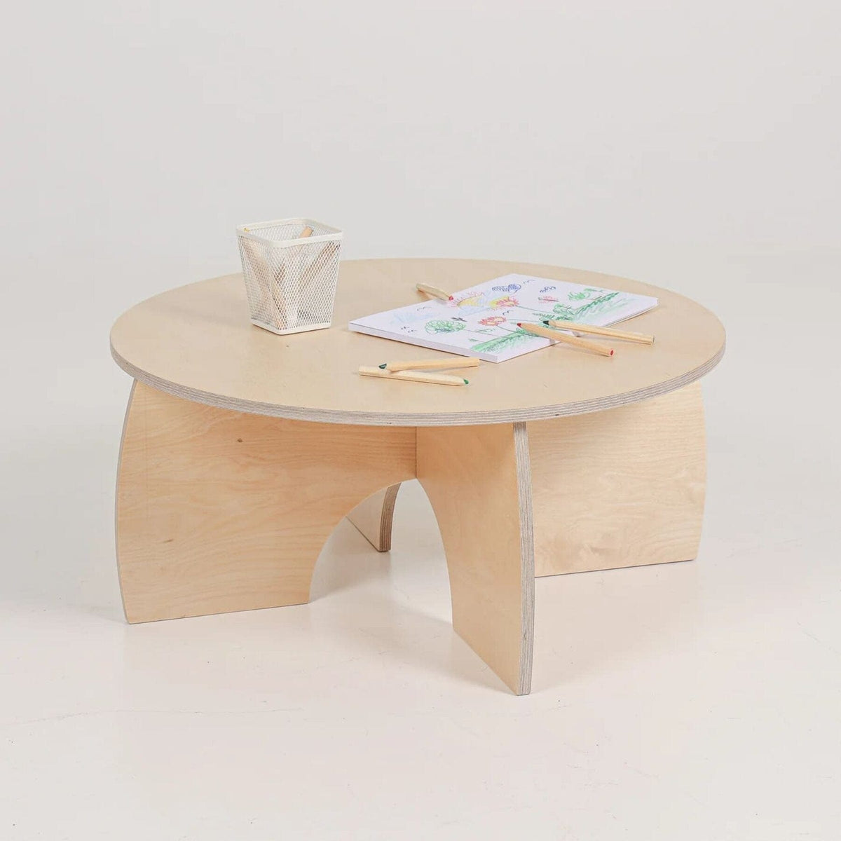 Möbel Montessori Kindertisch aus FSC-Holz – Ø 68 cm