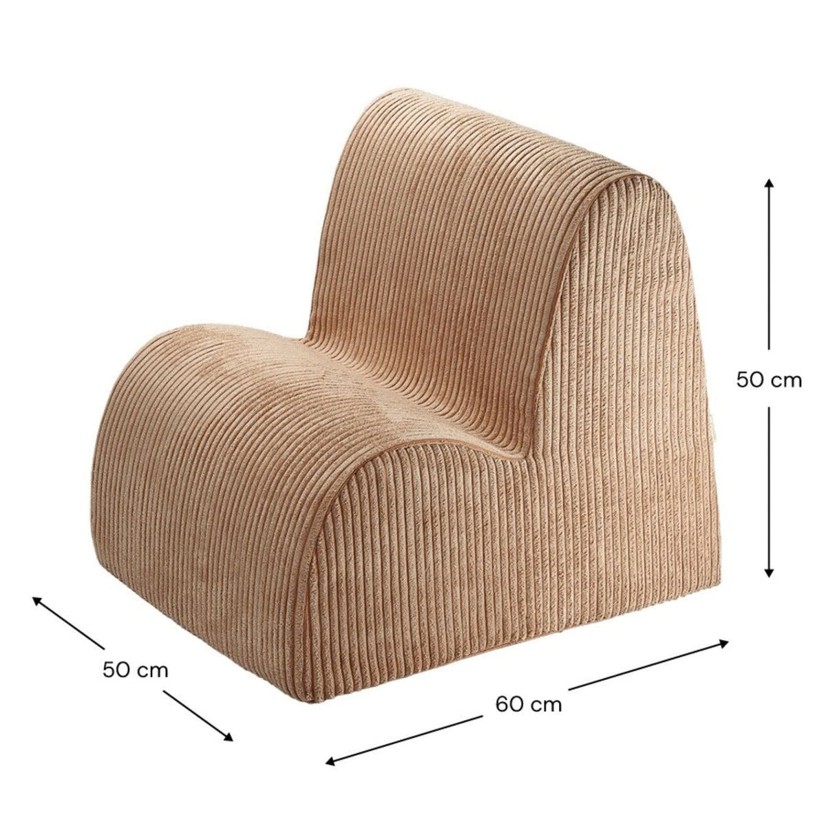 Polstermöbel wigiwama Cloud Chair aus Cord, Kindersessel aus Schaumstoff