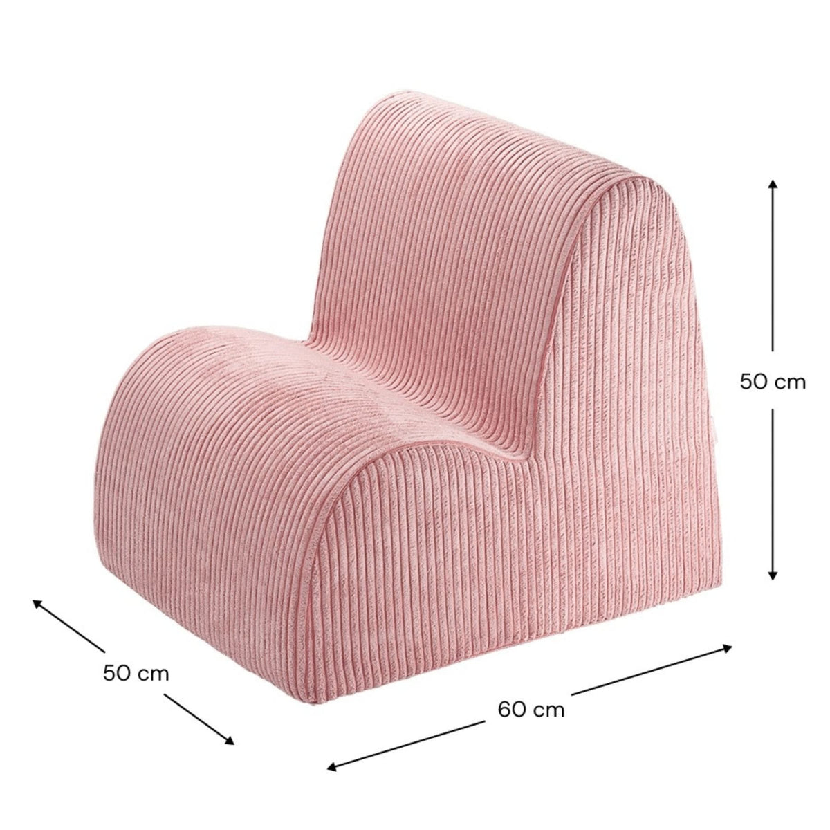 Polstermöbel wigiwama Cloud Chair aus Cord, Kindersessel aus Schaumstoff