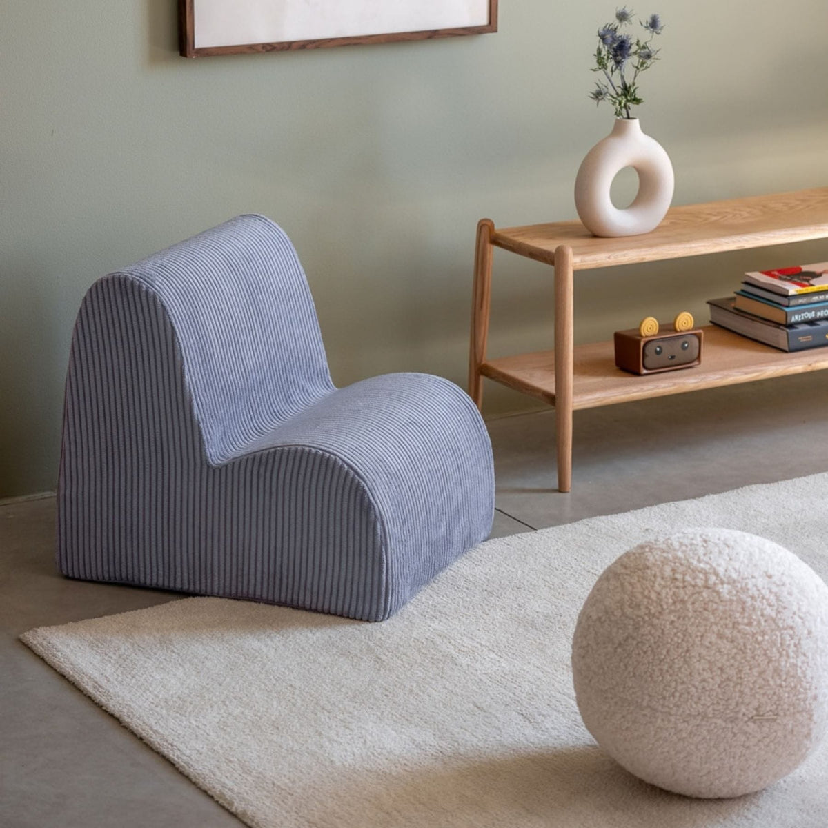 Polstermöbel wigiwama Cloud Chair aus Cord, Kindersessel aus Schaumstoff