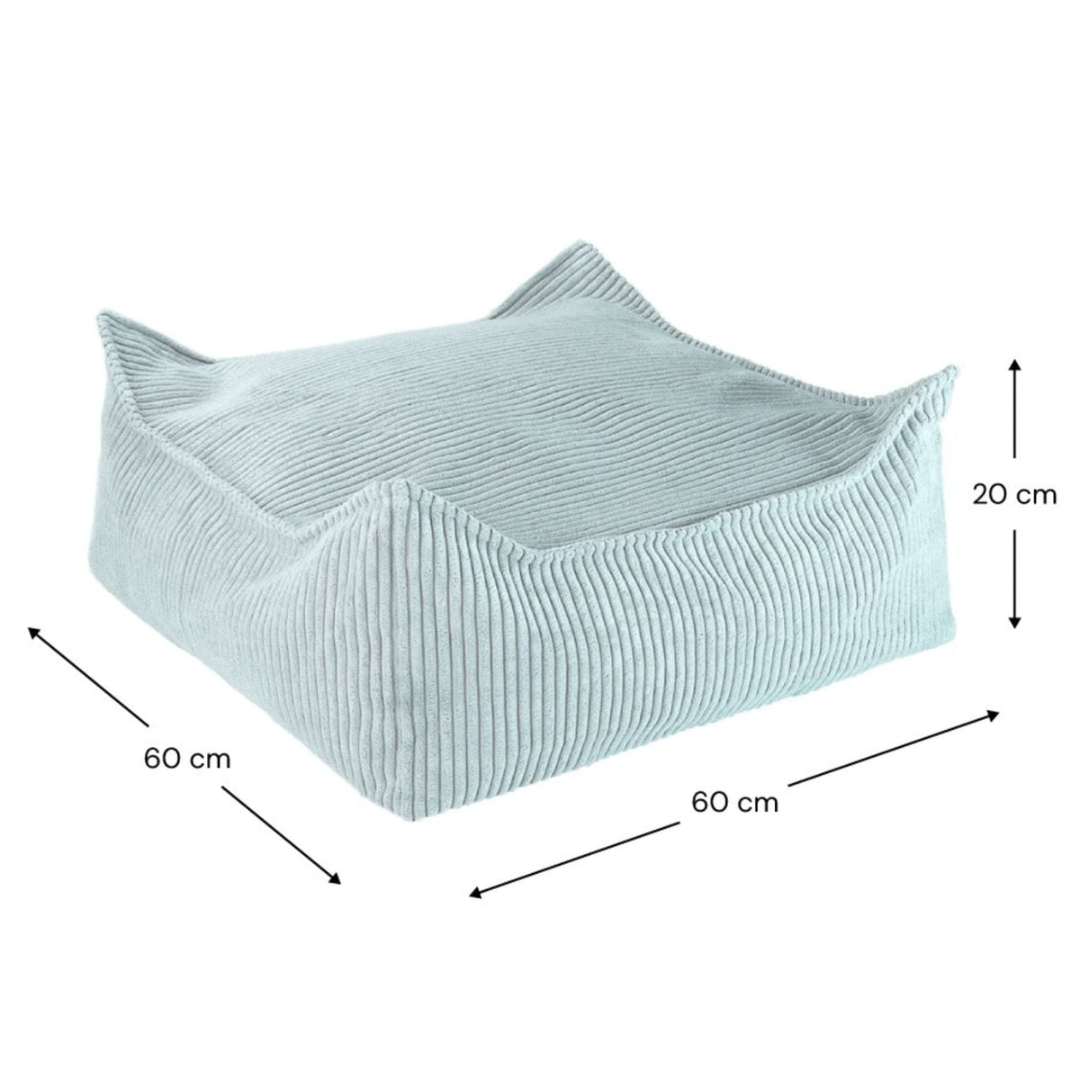 wigiwama Square Ottoman aus Cord, Sitzhocker für Kinder - LeoBabys