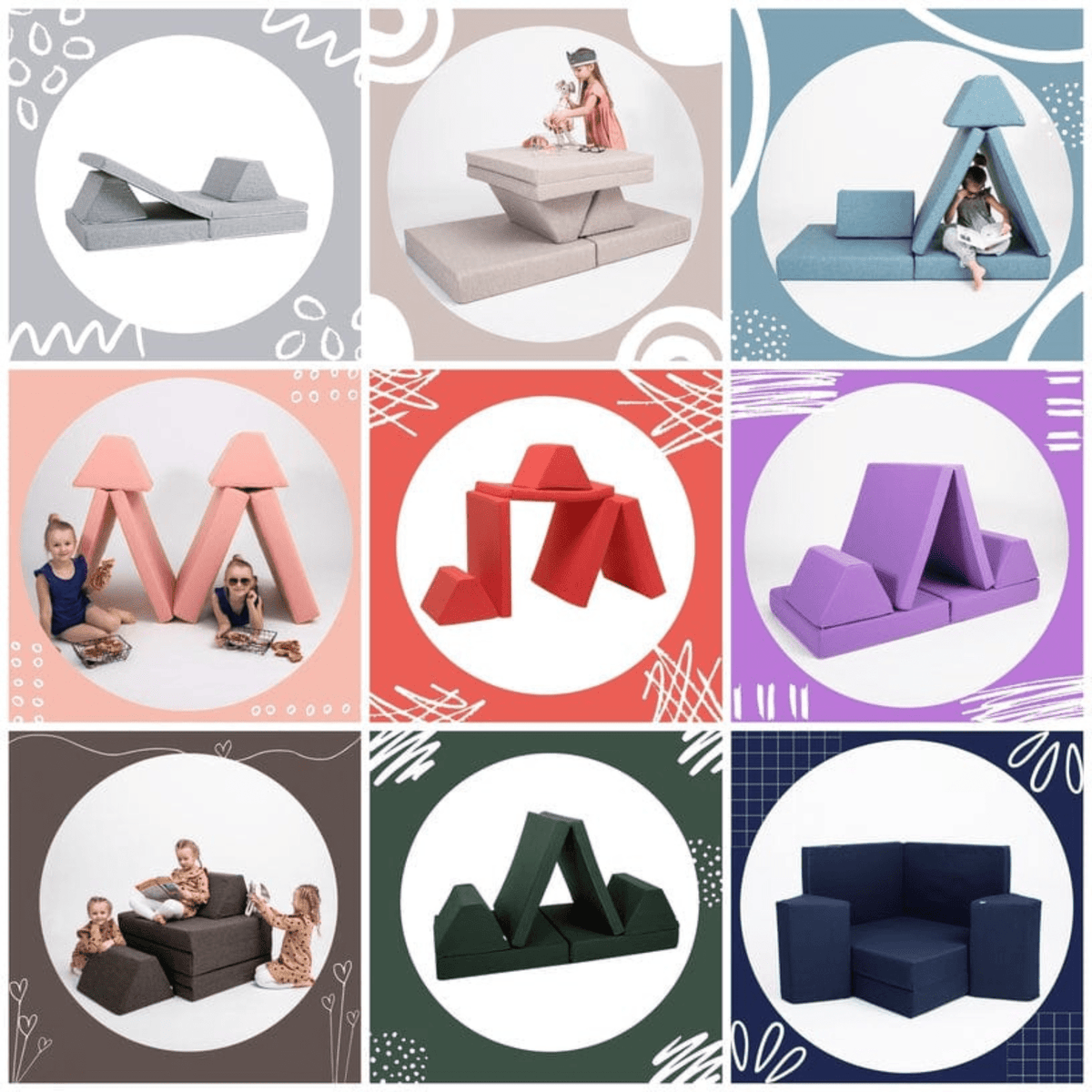 Polstermöbel Kindersofa Kindercouch Spielsofa Klappbar