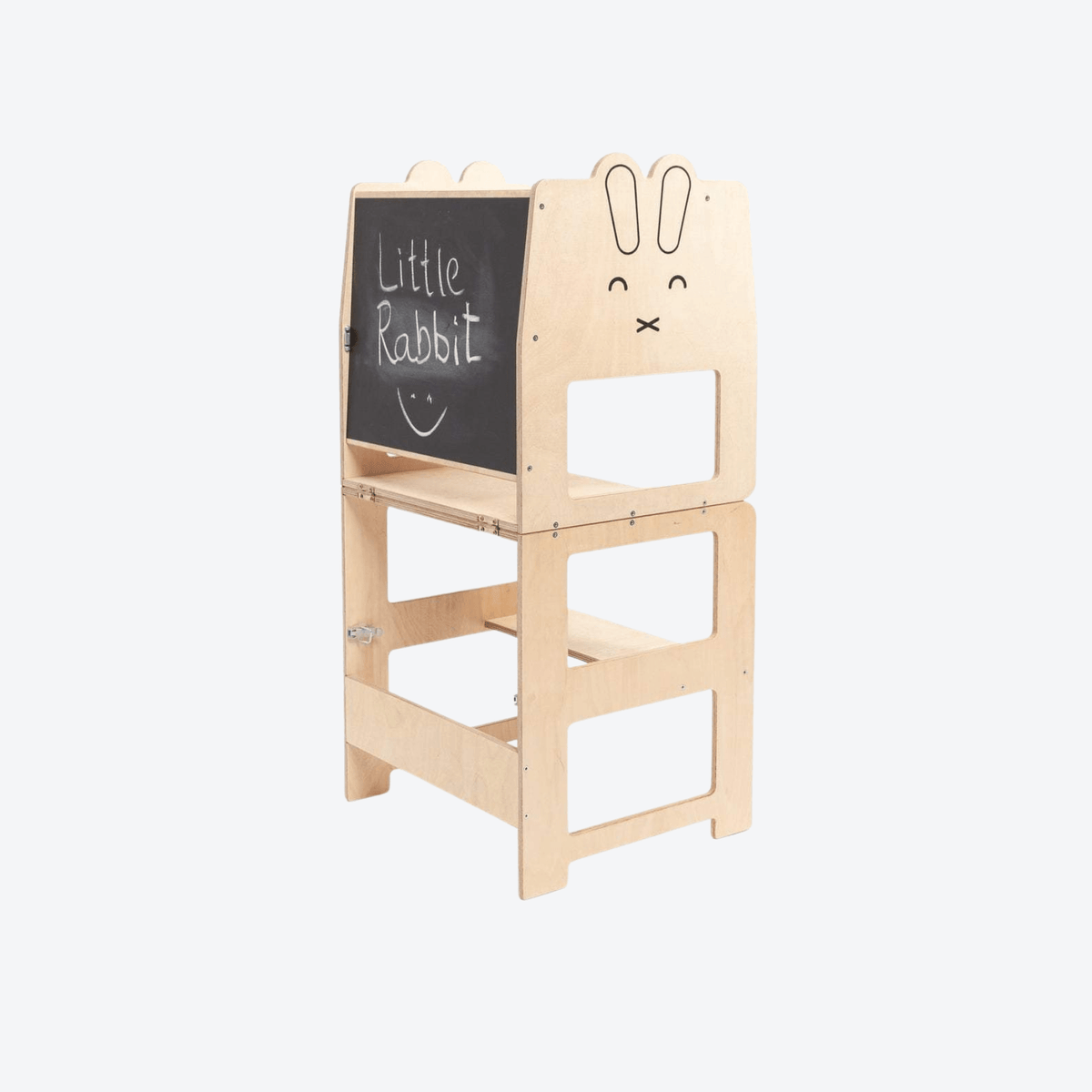 Learning Tower Lernturm wandelbarer mit Schreibtafel Design Hase
