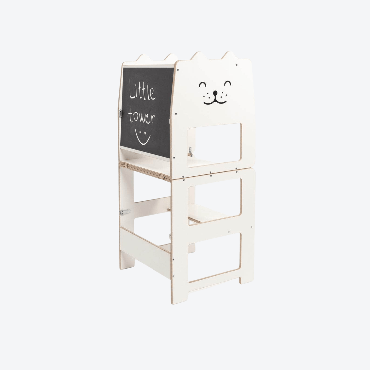 Learning Tower Lernturm wandelbarer mit Schreibtafel Design Katze