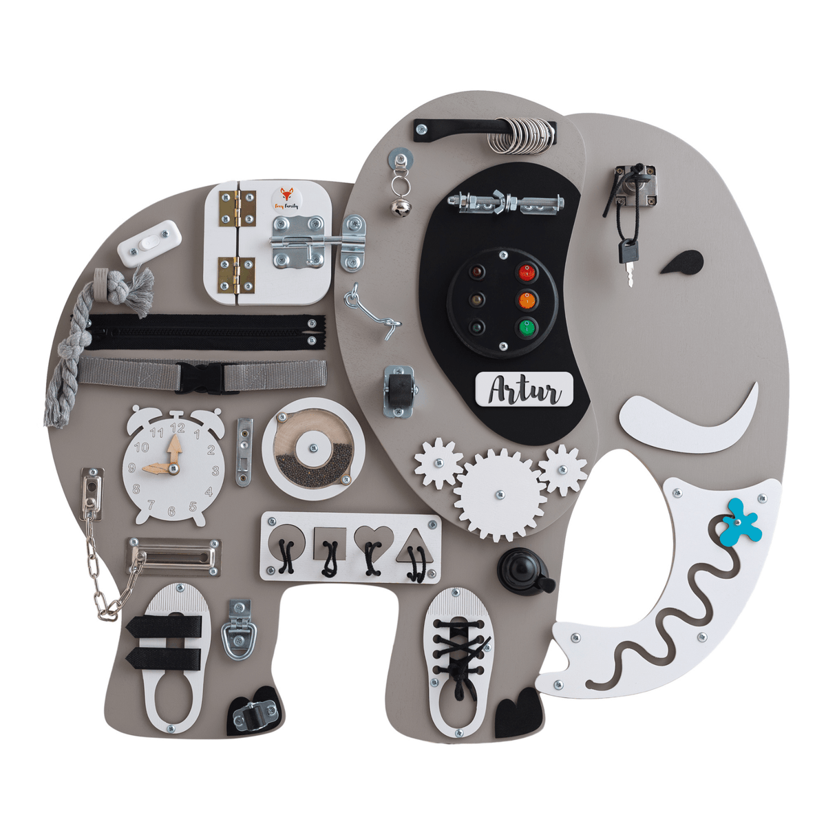 Busy Board Activity Board Montessori Busy Board Elefant - Otto