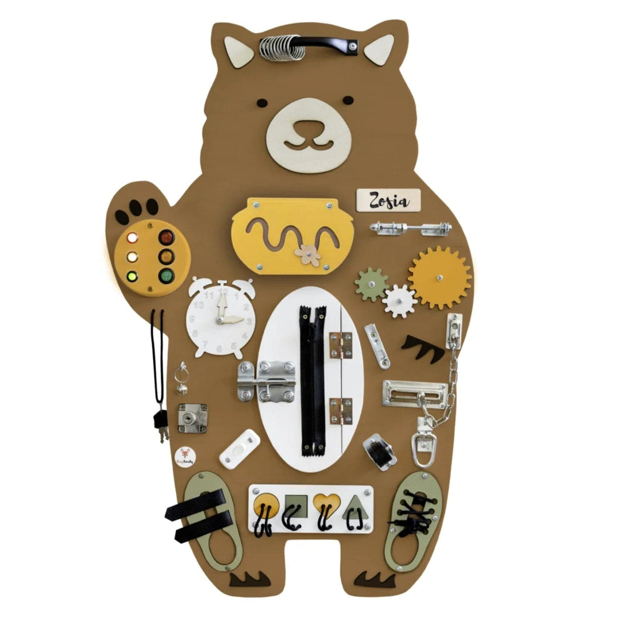 Busy Board Activity Board Montessori Busy Board Bär - Bruno