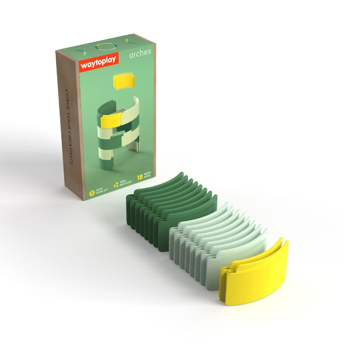 Konstruktionsspielzeug Arches Starter Set – Bauspielzeug Geschenk | 18 Boegen | waytoplay