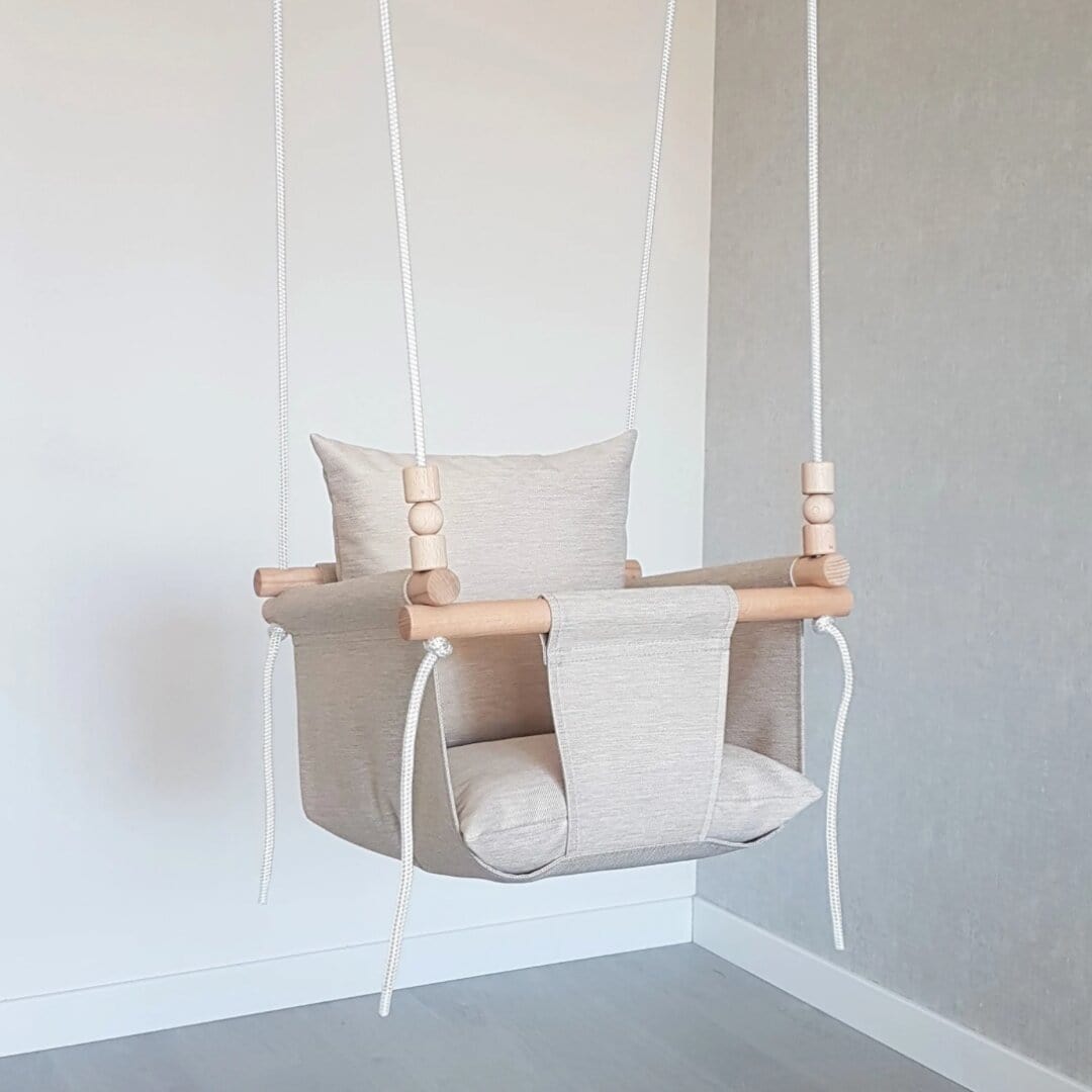Schaukel Babyschaukel wetterbeständig Beige