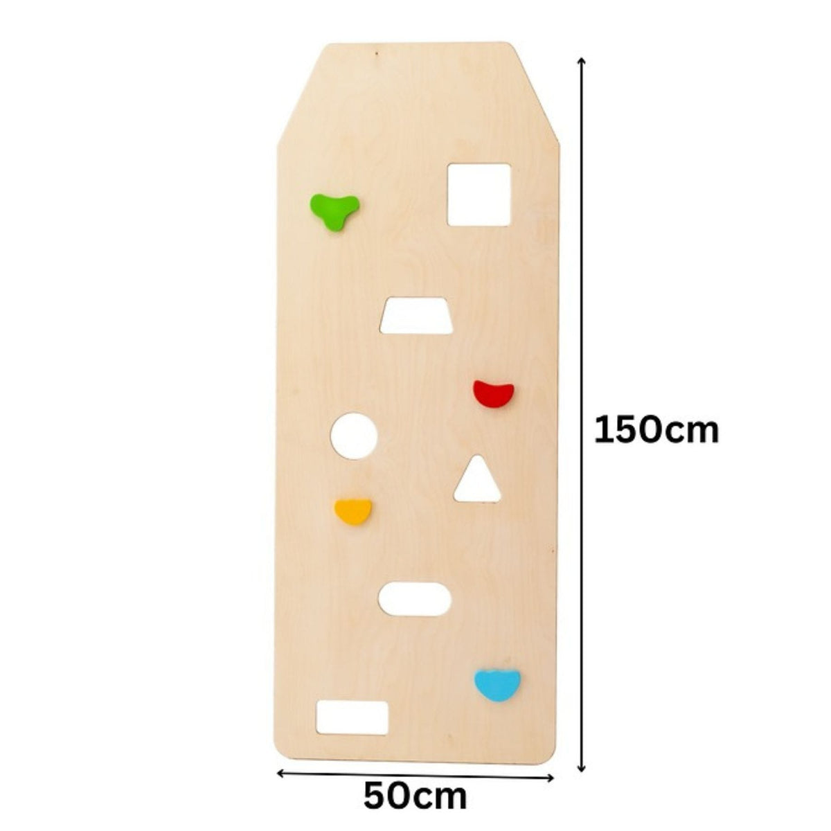 CLIFF Kletterwand aus Holz für Klettergerüste, mit bunten Griffen