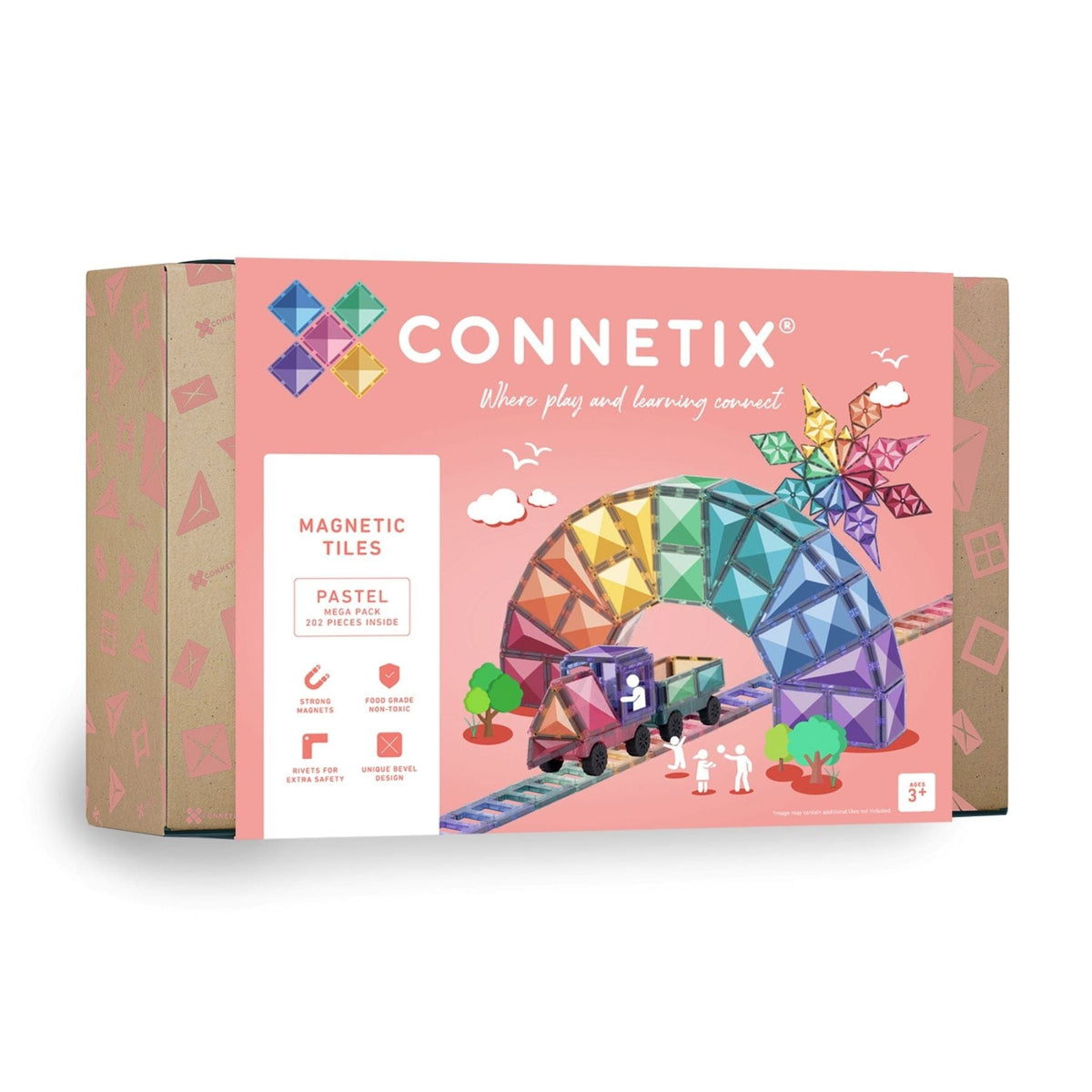 Magnetbausteine Connetix Pastel Mega Pack — 202 Magnetbausteine
