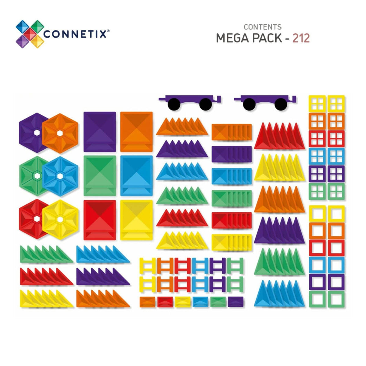 Magnetbausteine Connetix Rainbow Mega Pack — 212 Magnetbausteine