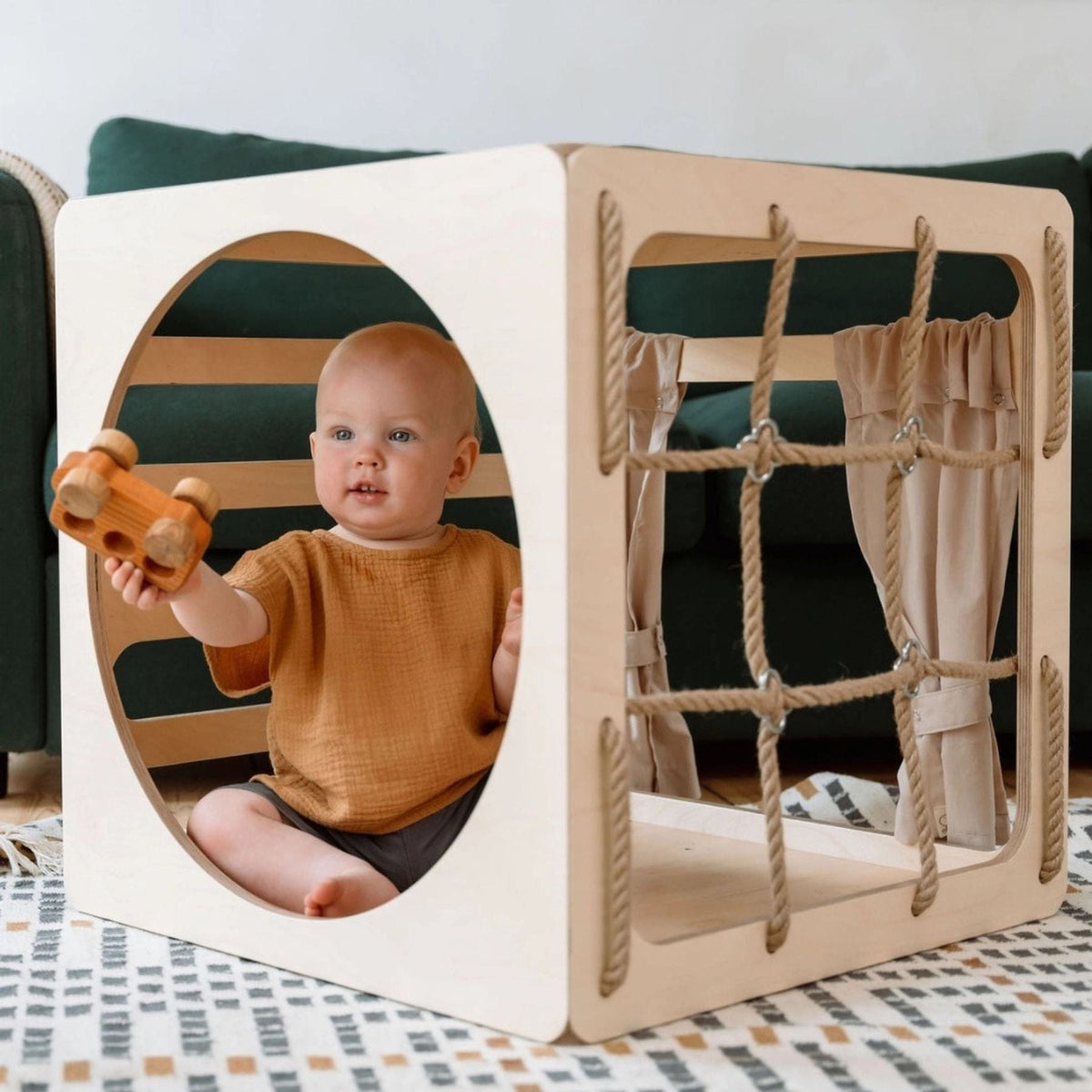 Kletterwürfel CUBITRI Kletterwürfel – Pikler-inspiriert (Seile/Fenster)