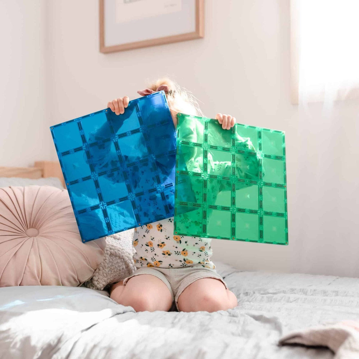 Magnetbausteine Connetix Rainbow Base Plate Pack — Blau & Grün