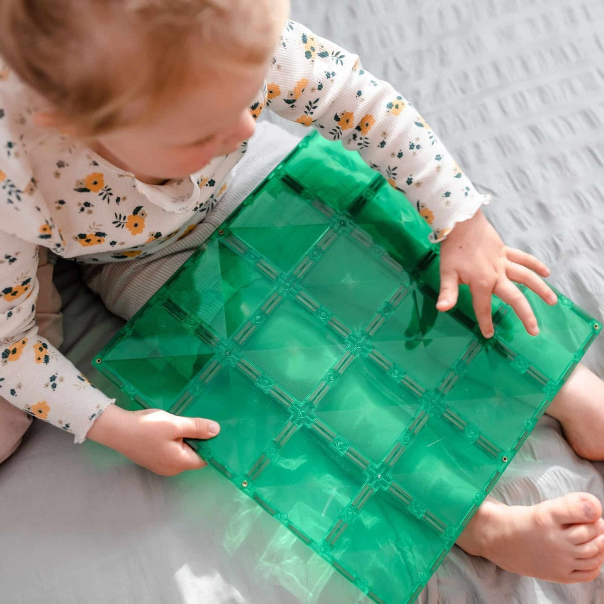 Magnetbausteine Connetix Rainbow Base Plate Pack — Blau & Grün