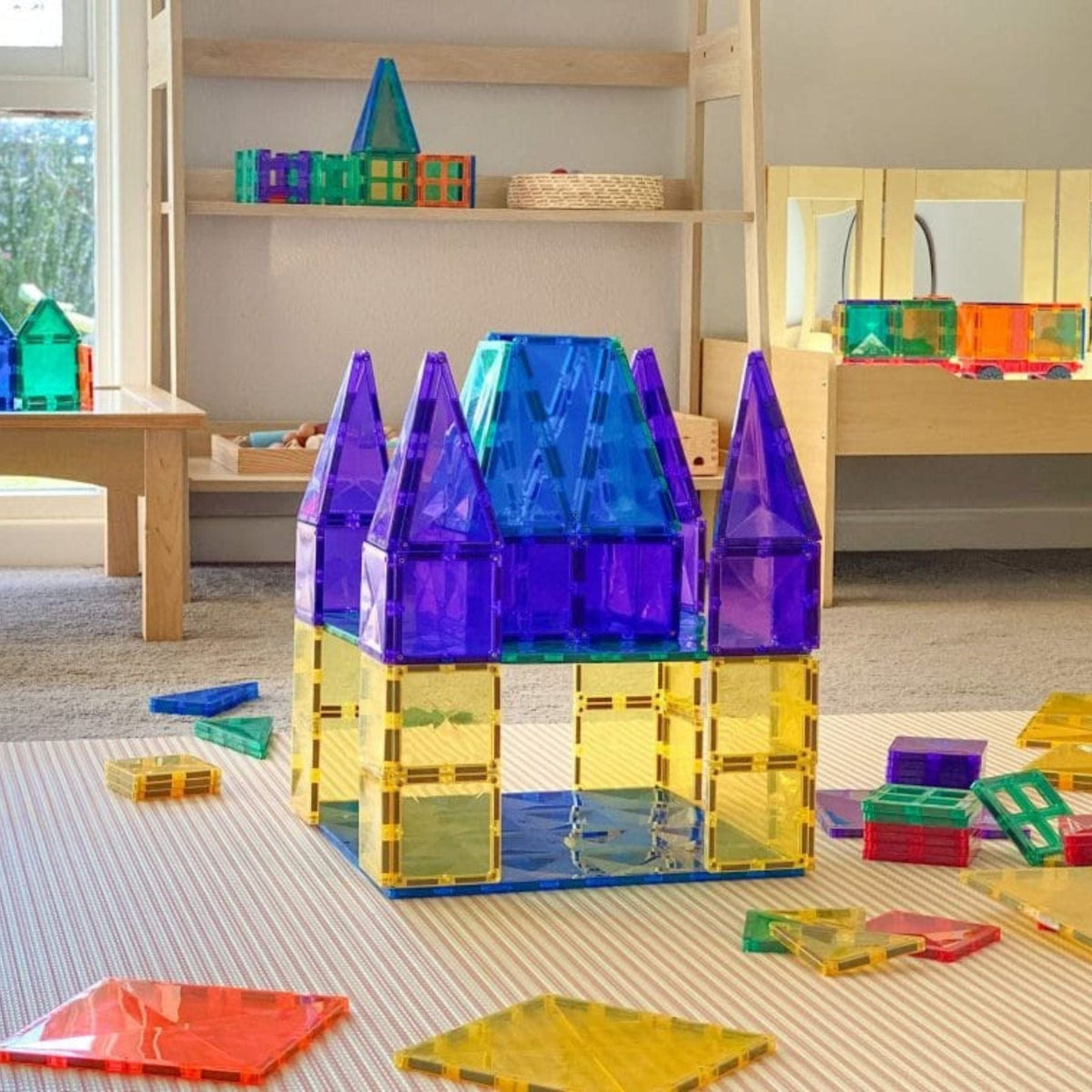 Magnetbausteine Connetix Rainbow Base Plate Pack — Blau & Grün
