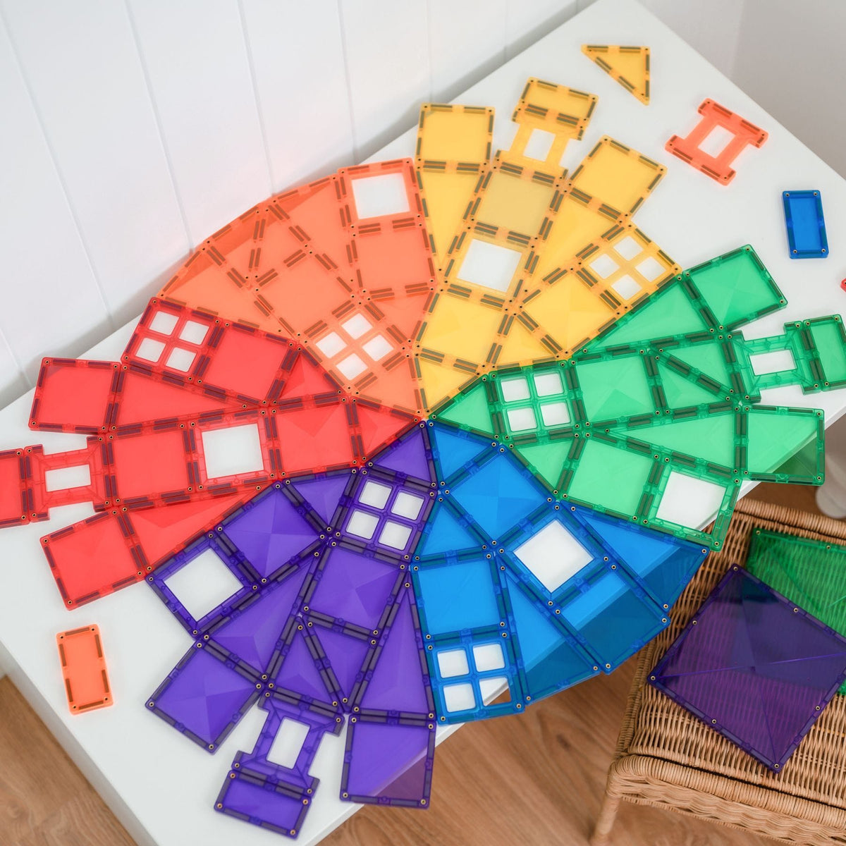 Magnetbausteine Connetix Rainbow Creative Pack 102 Teile - STEAM Magnetbausteine ab 3 Jahren