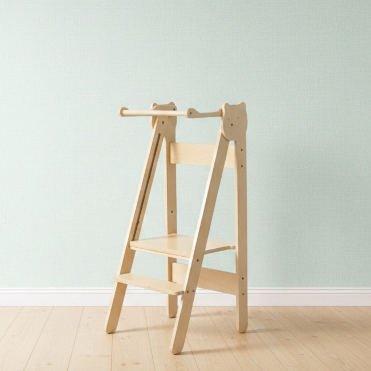 Learning Tower Klappbarer Lernturm Platzsparend Höhenverstellbar – Montessori Learning Tower ab 18 Monaten