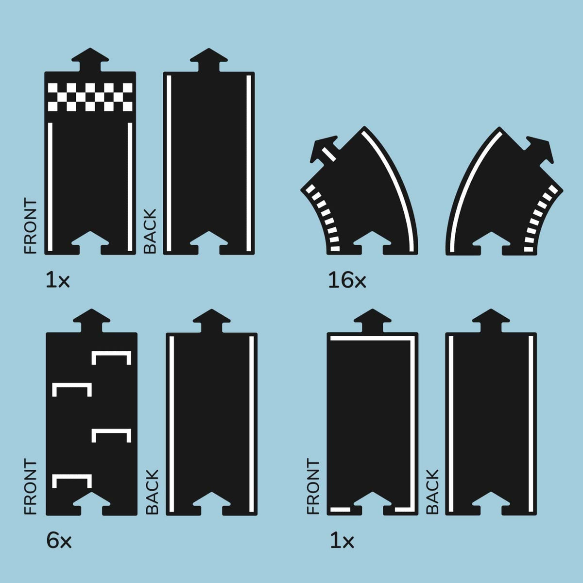 flexible toy road Flexible Rennstrecke aus Gummi – Grand Prix | 24 Teile | waytoplay