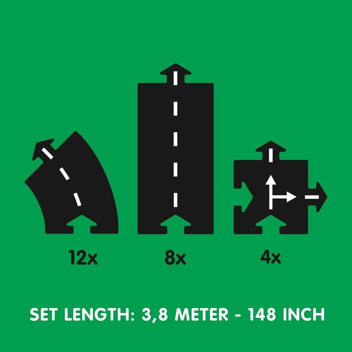 flexible toy road Flexible Spielstrasse aus Gummi – Highway | 24 Teile | waytoplay
