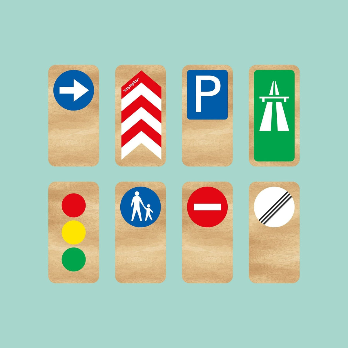 Holz- Verkehrsschilder für Spielstrassen Traffic Signs | waytoplay