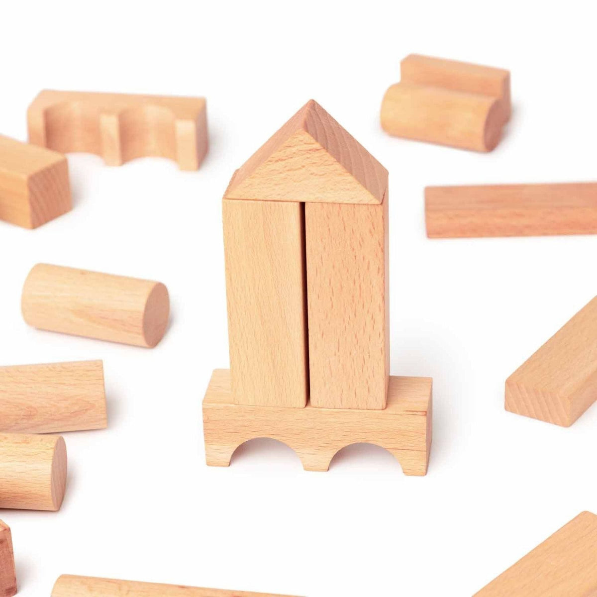 Holzspielzeug & Bausteine Holzbausteine 100 Teile im Beutel | Wooden Story