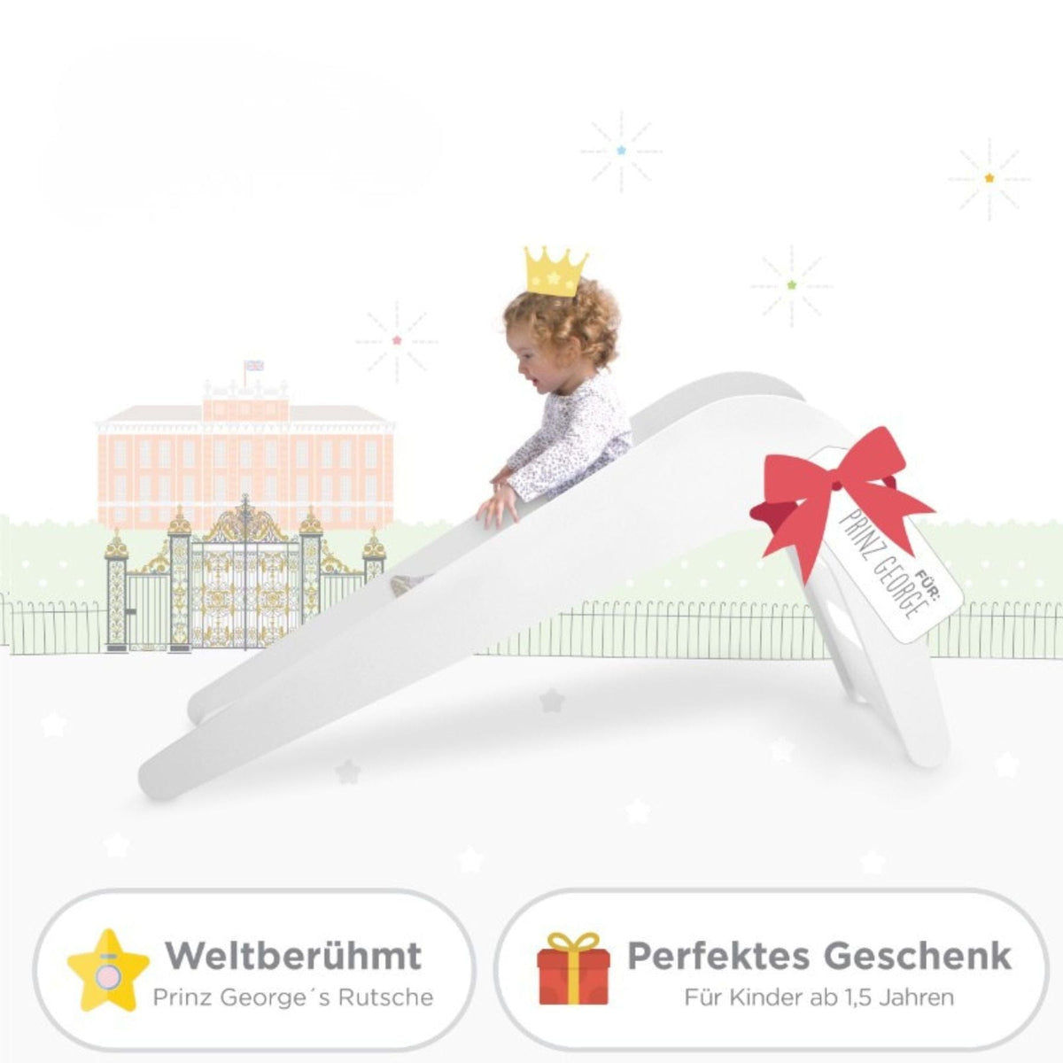 Rutsche Kinderrutsche – Indoor Holzrutsche (145 cm)