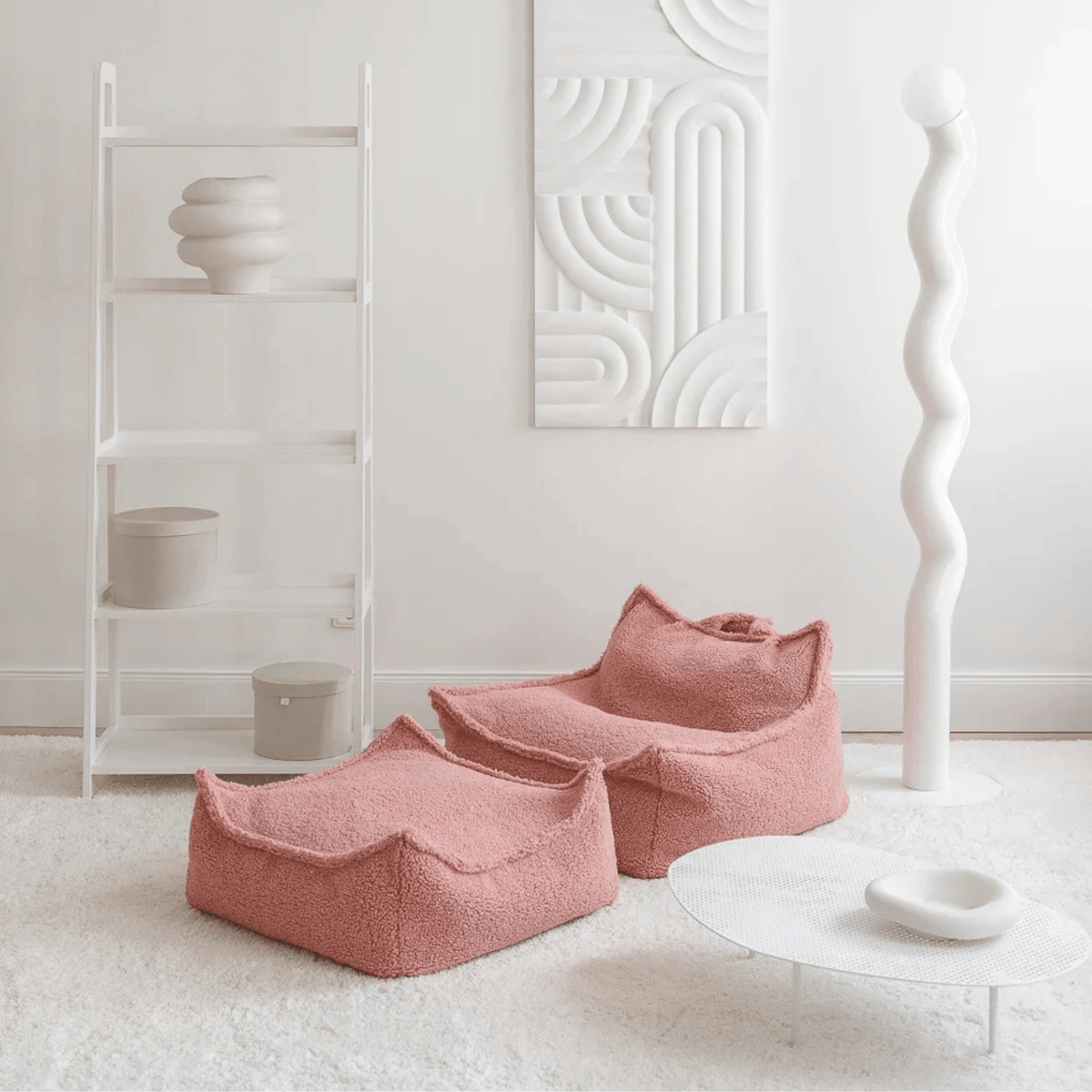 Polstermöbel Kinder Ottoman Sitzgelegenheit & Beanbag Bundle – Wigiwama