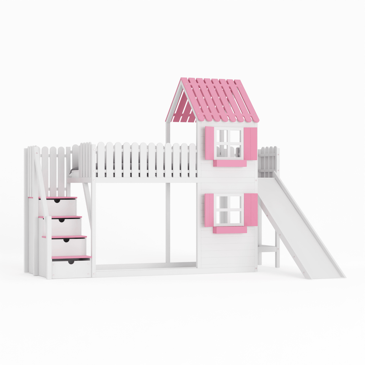 Bett Kinderbett Hausbett Etagenbett für Kinder - Lenny