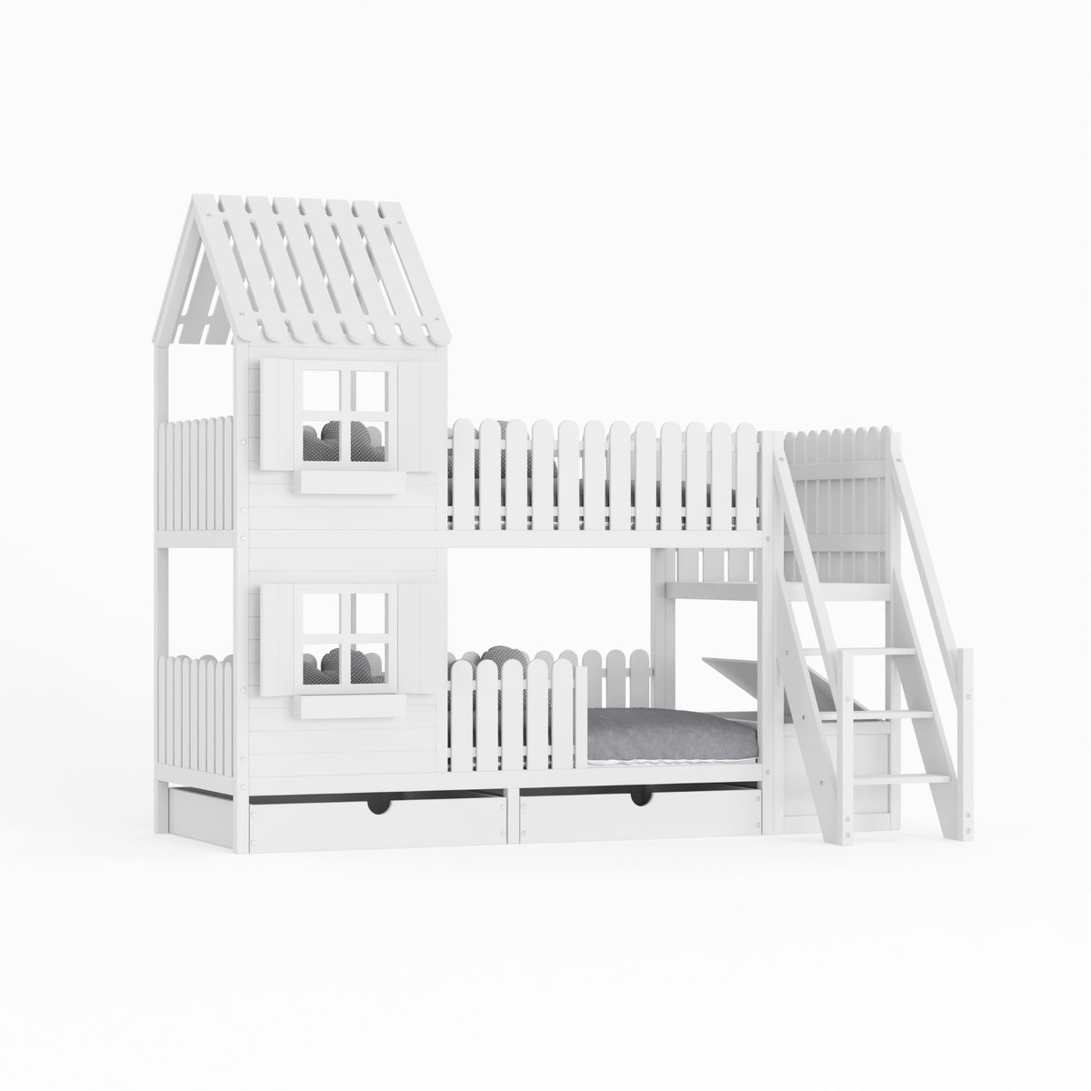 Bett Kinderbett Hausbett Etagenbett für Kinder - Rio