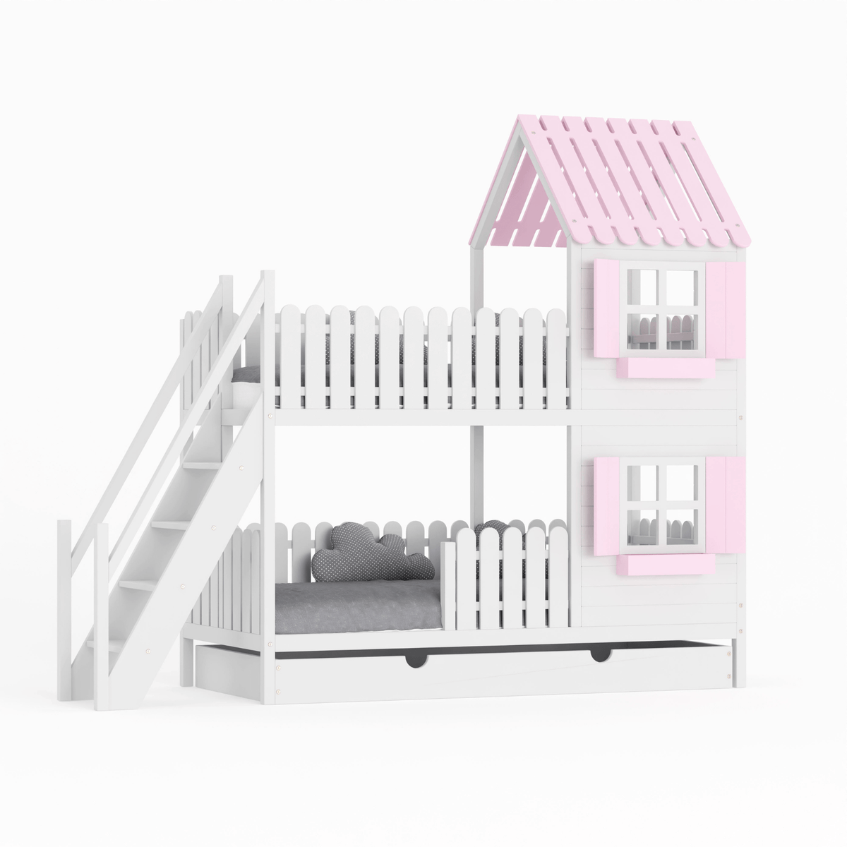 Bett Kinderbett Hausbett Etagenbett für Kinder - Elian