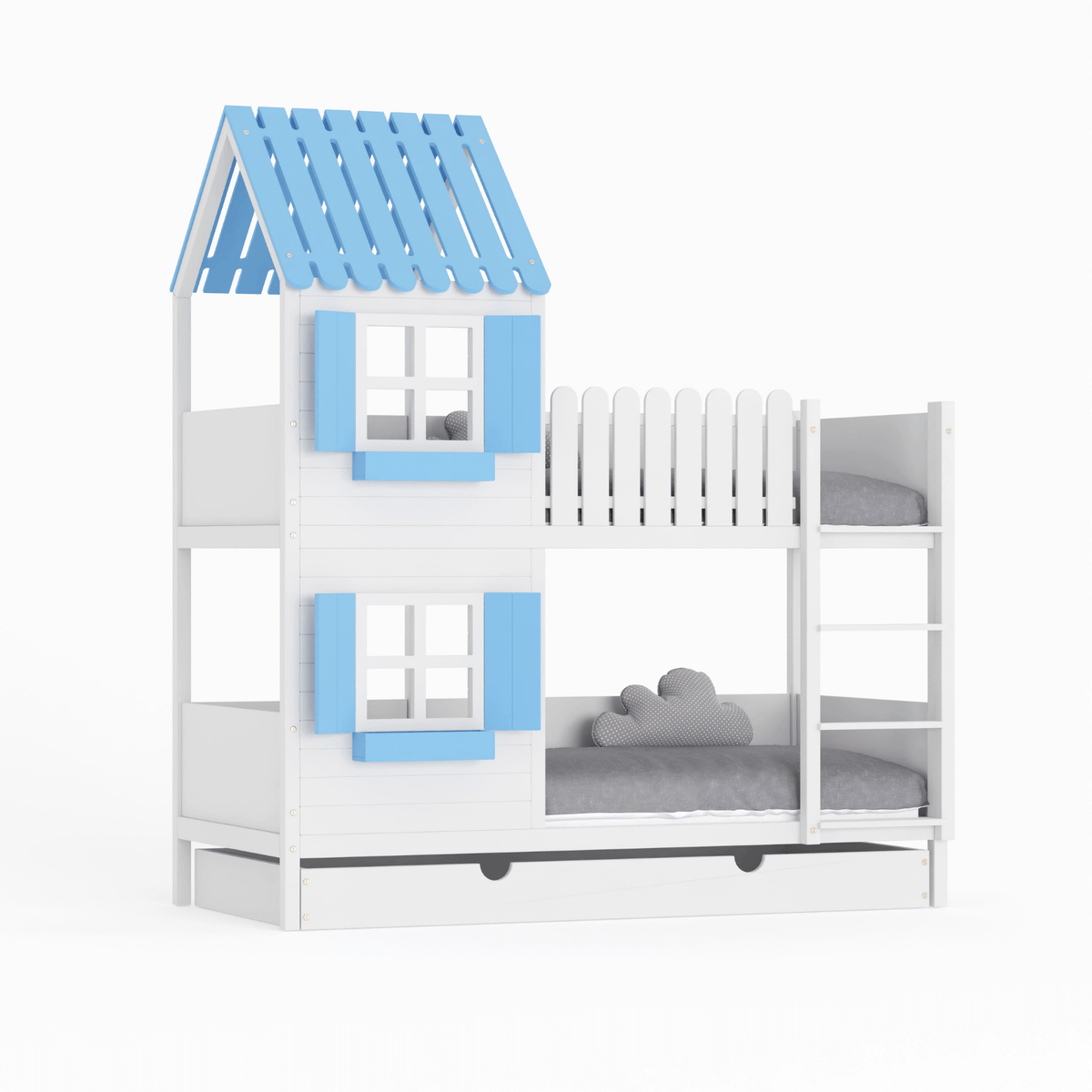 Bett Kinderbett Hausbett Etagenbett für Kinder - Lior
