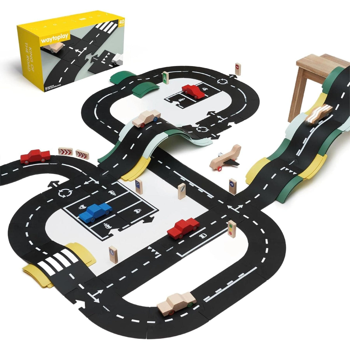 flexible toy road King of the Road - Flexible Spielstraße | 40 Teile | waytoplay