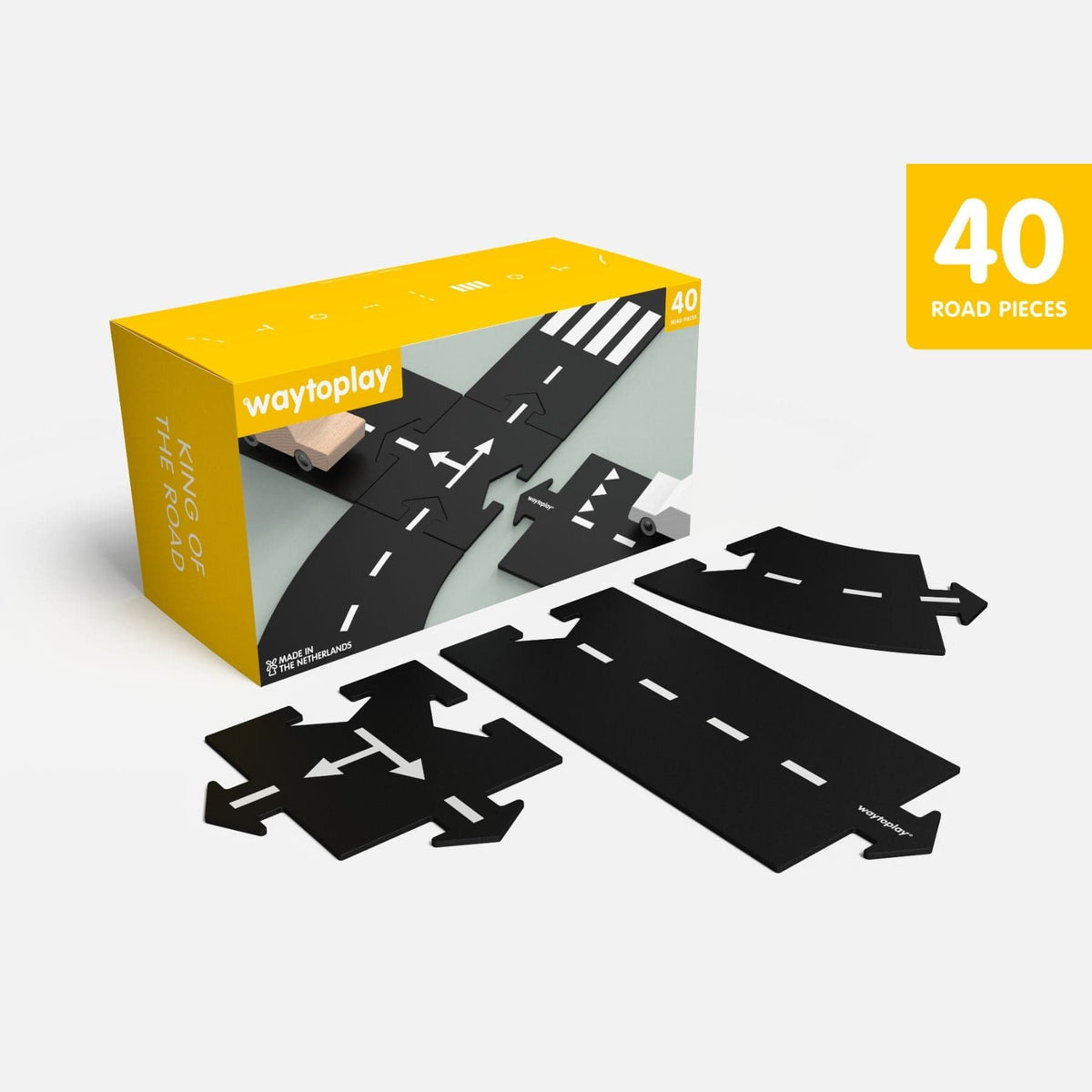 flexible toy road King of the Road - Flexible Spielstraße | 40 Teile | waytoplay