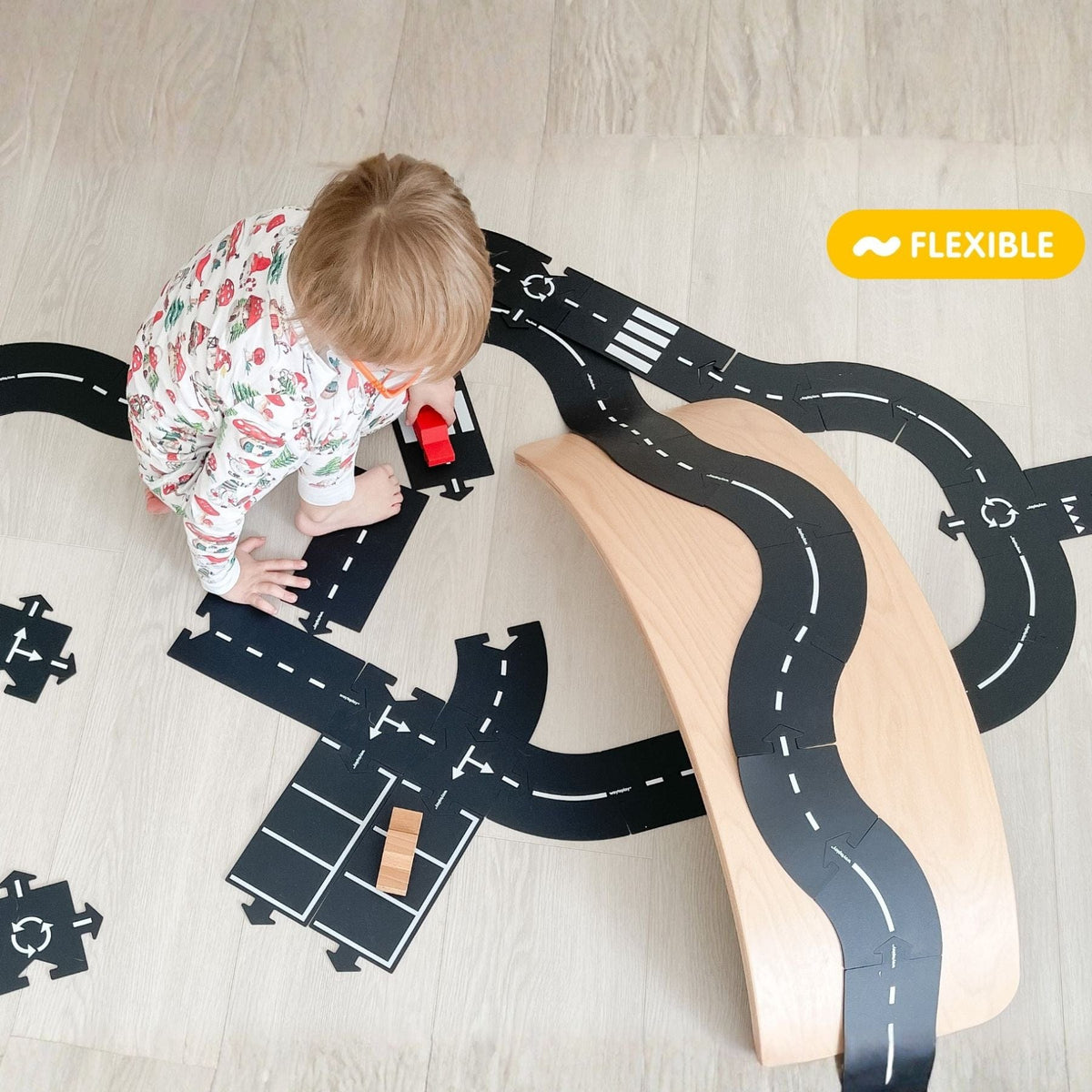 flexible toy road King of the Road - Flexible Spielstraße | 40 Teile | waytoplay