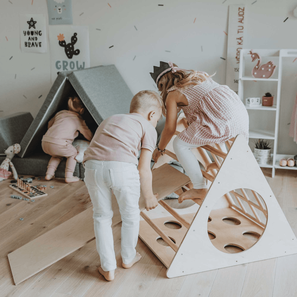 Kletterdreieck Kletterdreieck Pikler 4 Seiten – Indoor Kletterspaß für Kids