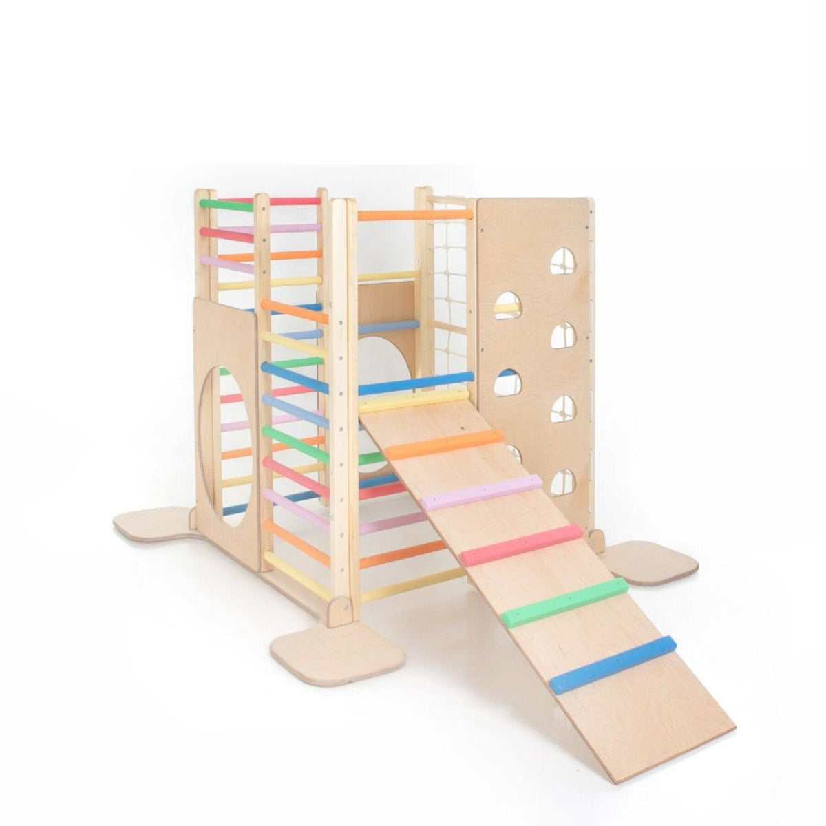 Betten und Klettergerüste Indoor Klettergerüst Kinder Holz Spielturm Holz XXL