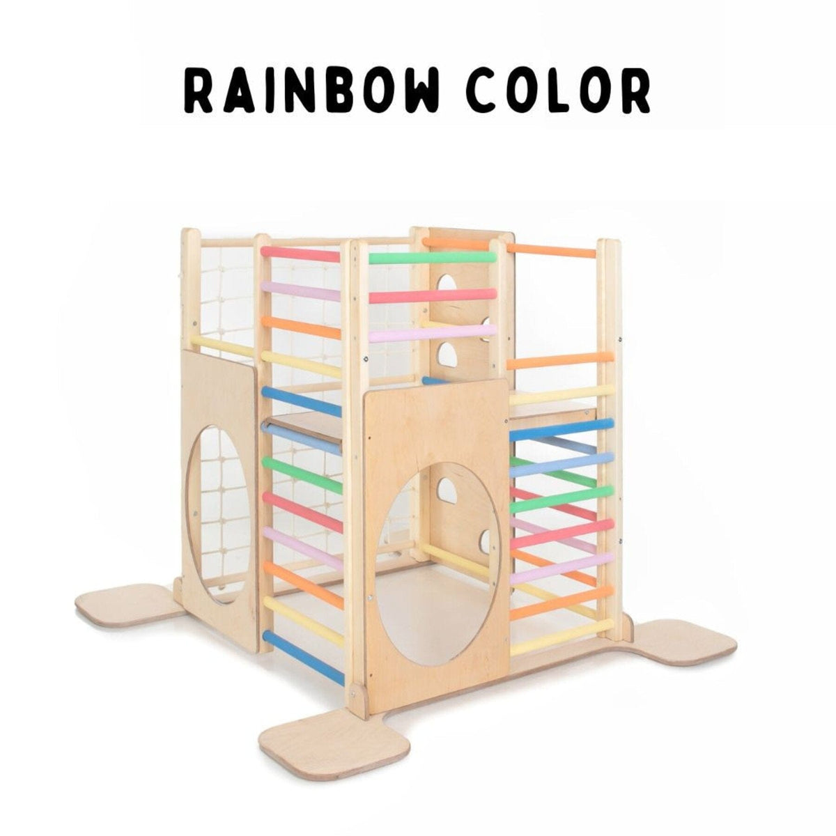 Betten und Klettergerüste Indoor Klettergerüst Kinder Holz Spielturm Holz XXL