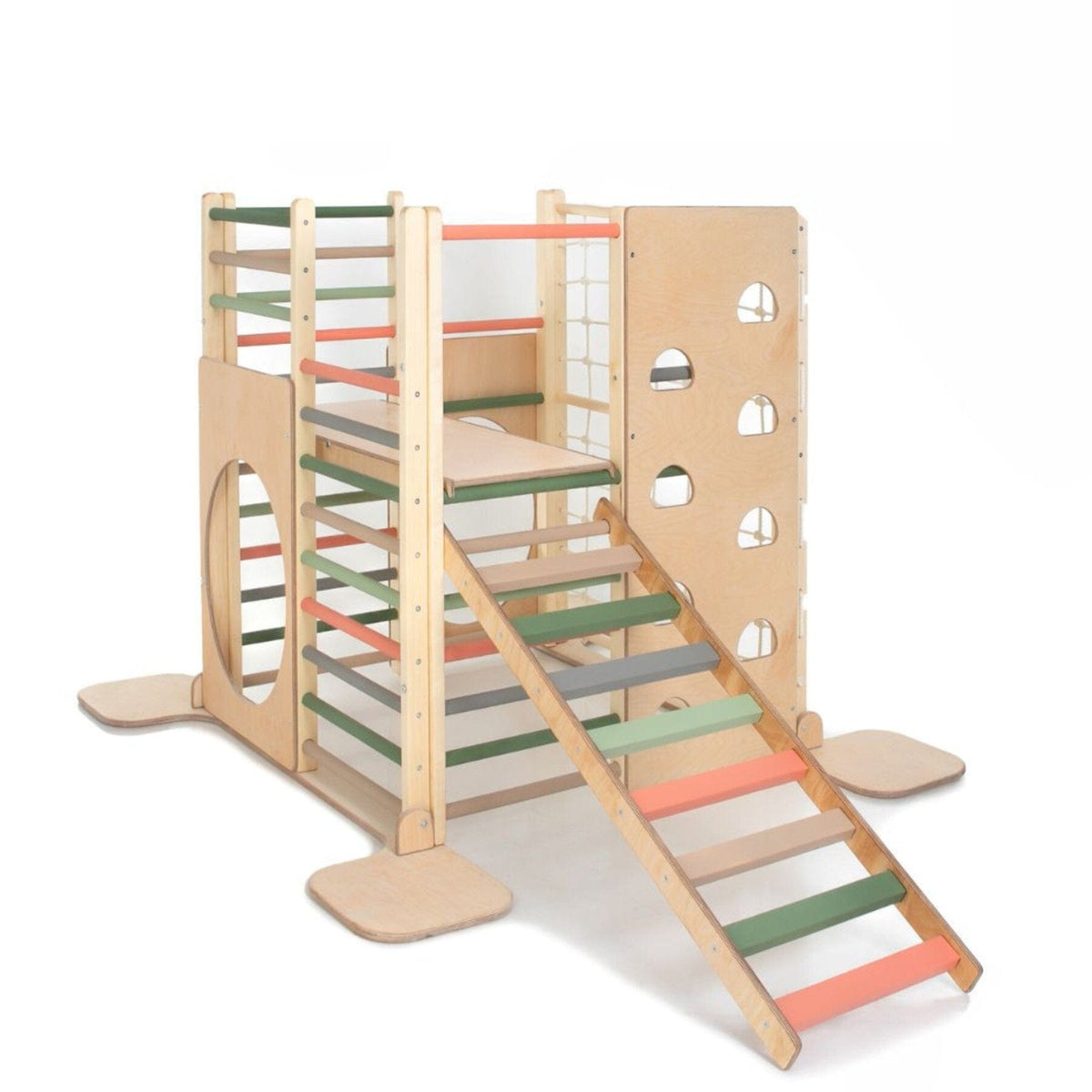 Betten und Klettergerüste Indoor Klettergerüst Kinder Holz Spielturm Holz XXL