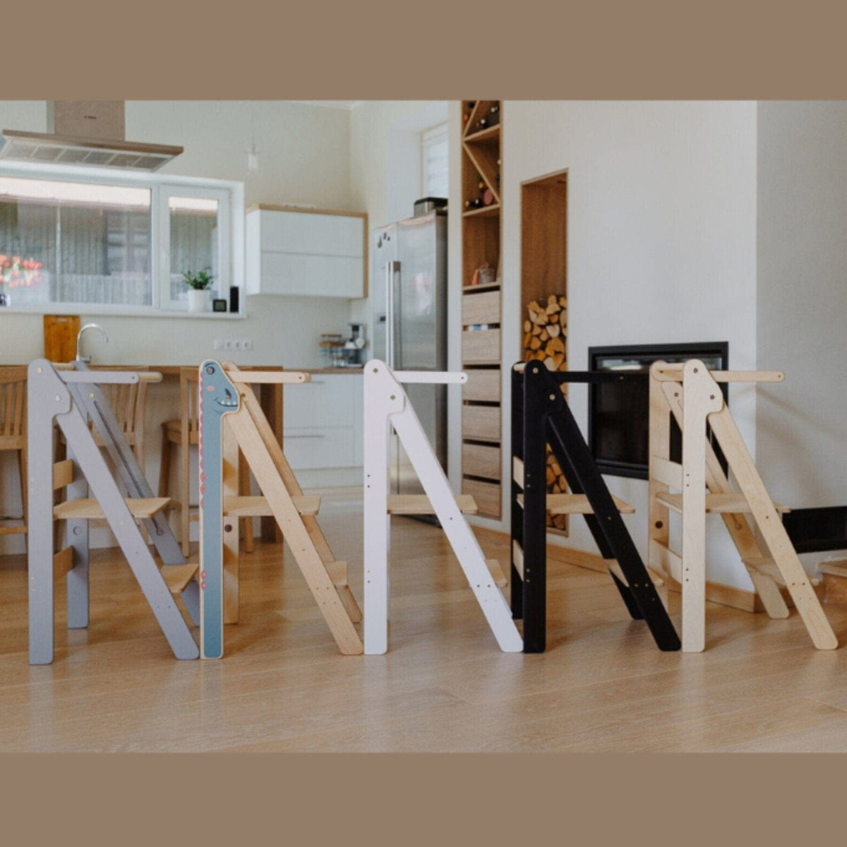 Learning Tower Lernturm für Kinder, klappbar und höhenverstellbar