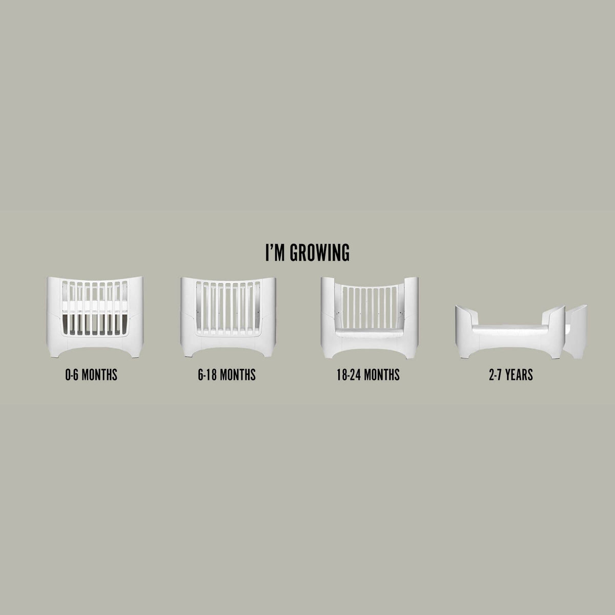 Babybetten & Kinderbetten Leander Classic Babybett 0-3 Jahre - Mitwachsend aus Massivholz | Dänisches Design