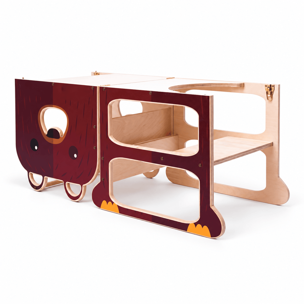 Learning Tower Learning Tower Lernturm für zwei Kinder Wandelbar Montessori Holz Bio Natürlich