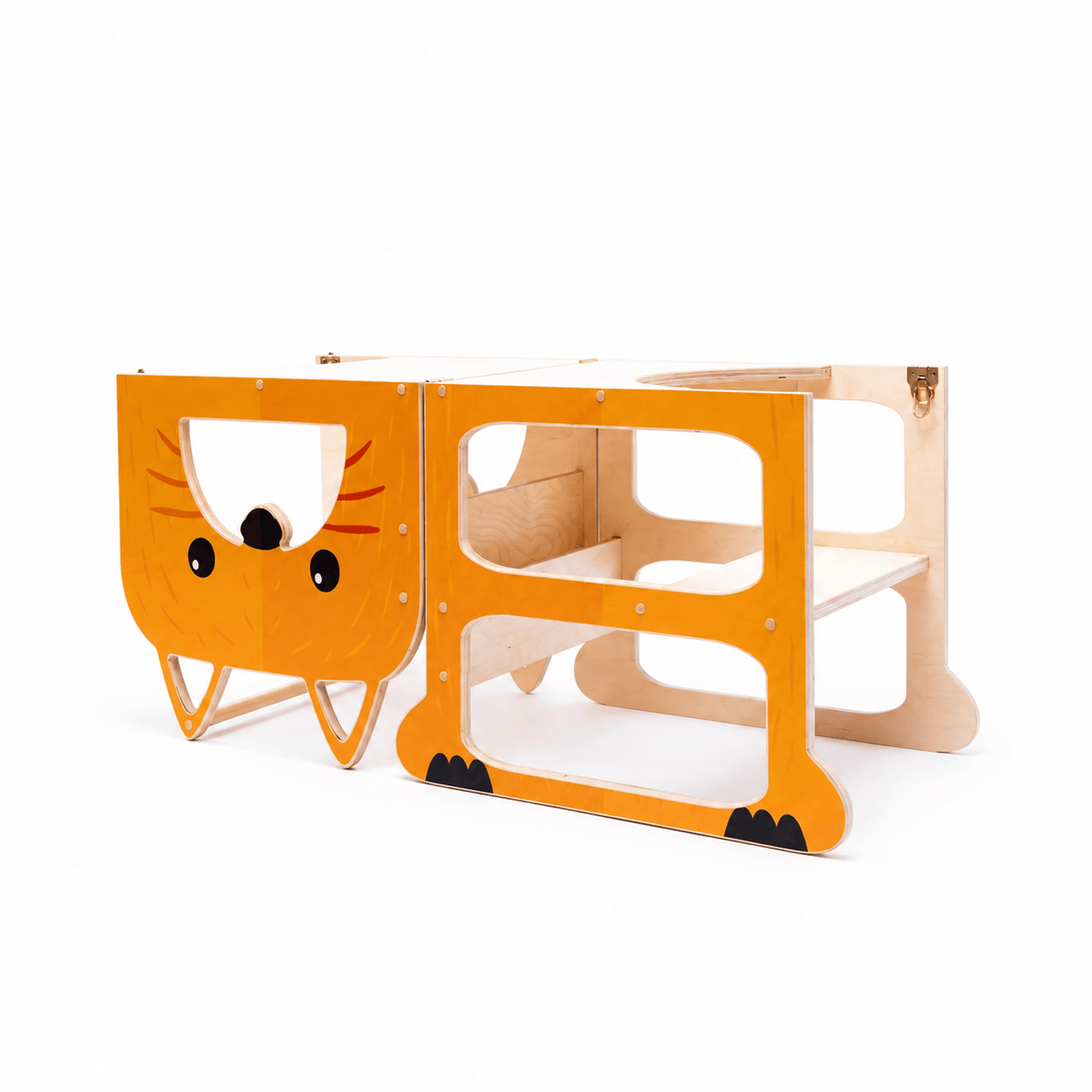Learning Tower Learning Tower Lernturm für zwei Kinder Wandelbar Montessori Holz Bio Natürlich