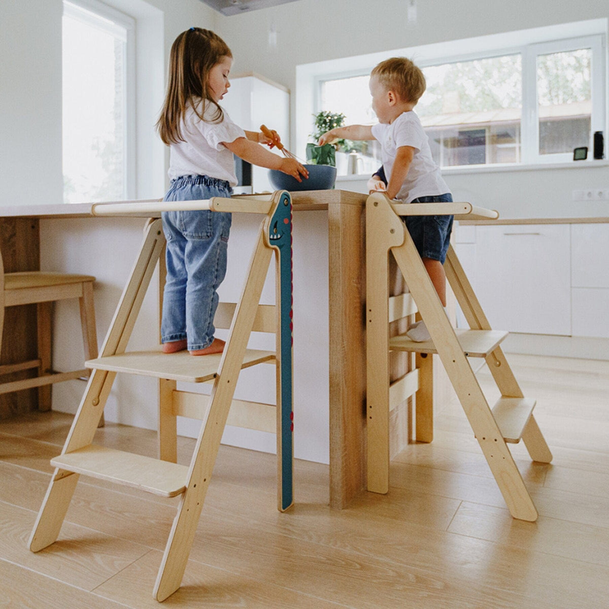 Learning Tower Lernturm für Kinder, klappbar und höhenverstellbar
